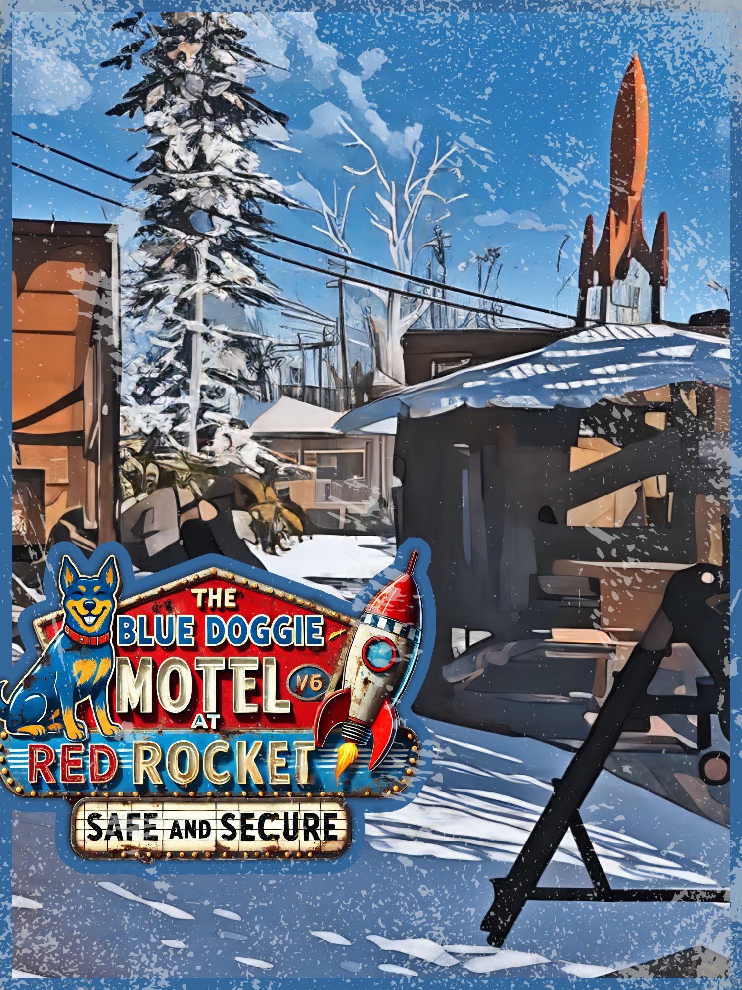 Blue Doggie Motel at Red Rocket