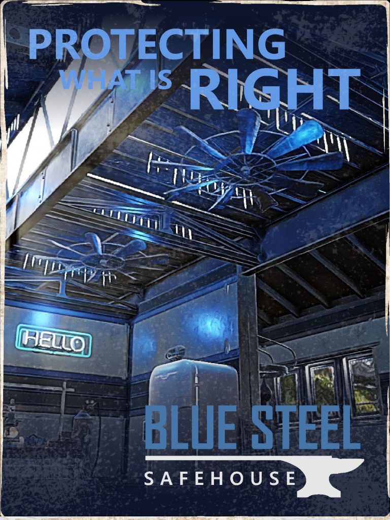 Promotional poster for Fallout 76 camp build by Duck.