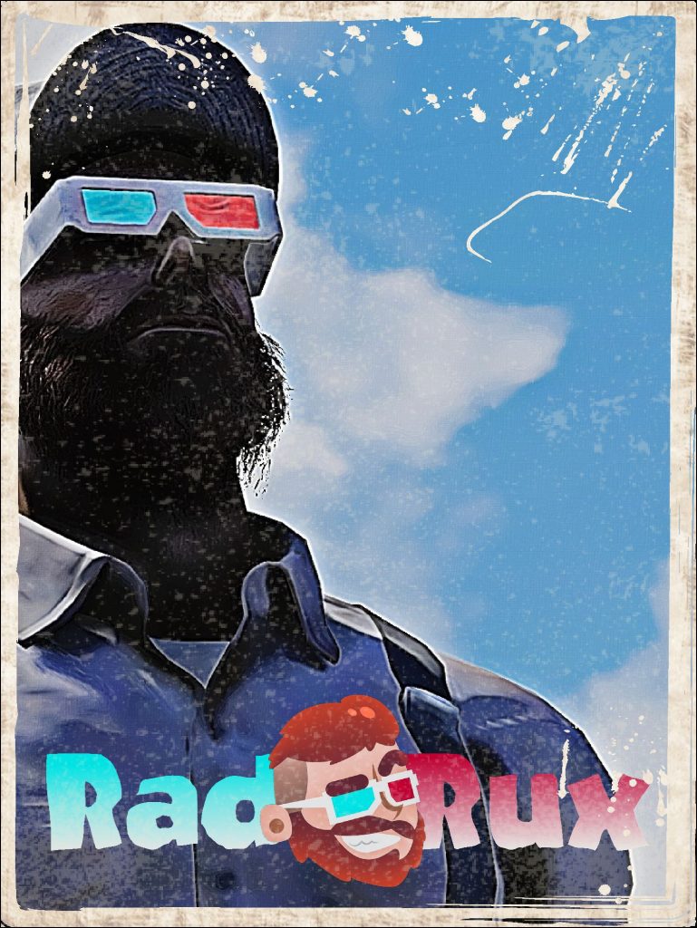 Promotional poster for Fallout 76 c.a.m.p. build Rad Rux.