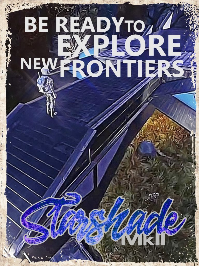 Promotional poster for Starshade MKII, a c.a.m.p. build by Onyx Nightshade.