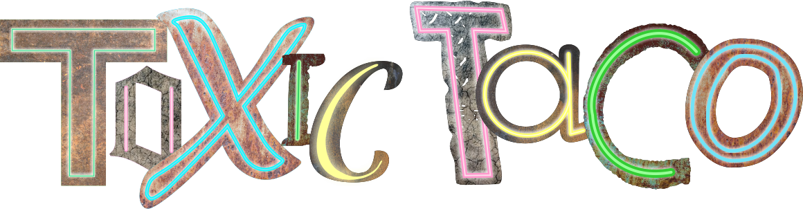Logo for Toxic Taco, a Fallout 76 camp build.