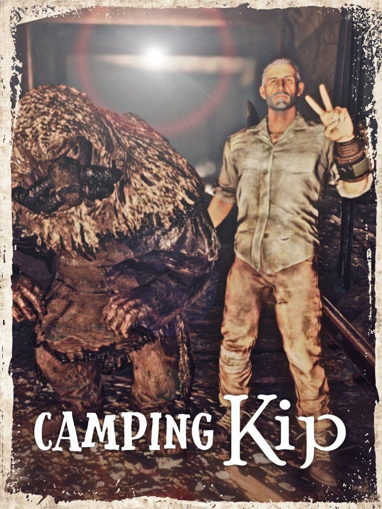 Promotional poster for Fallout 76 builder Camping Kip.