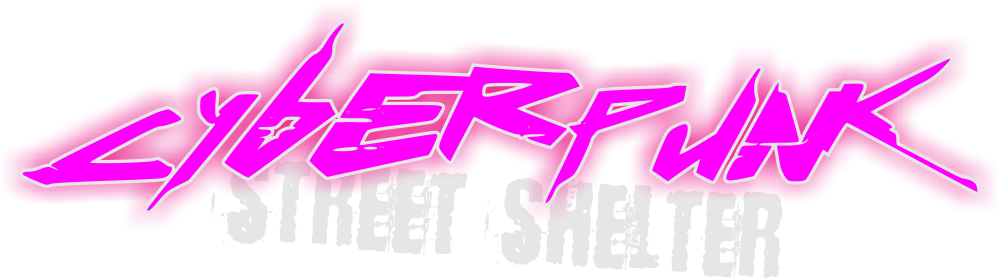 cyberpunkstreetshelter-logo Logo for camp build in shelter by Darth Xion.
