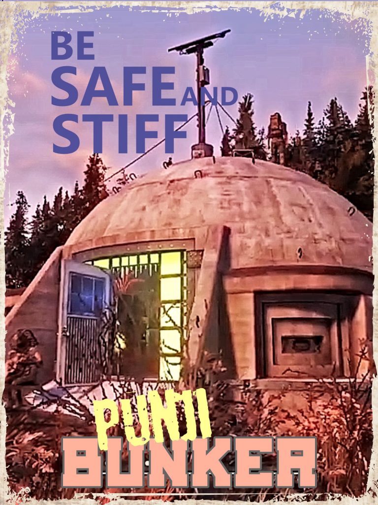 Promotional poster for Punji Bunker, a Fallout 76 trap camp build.