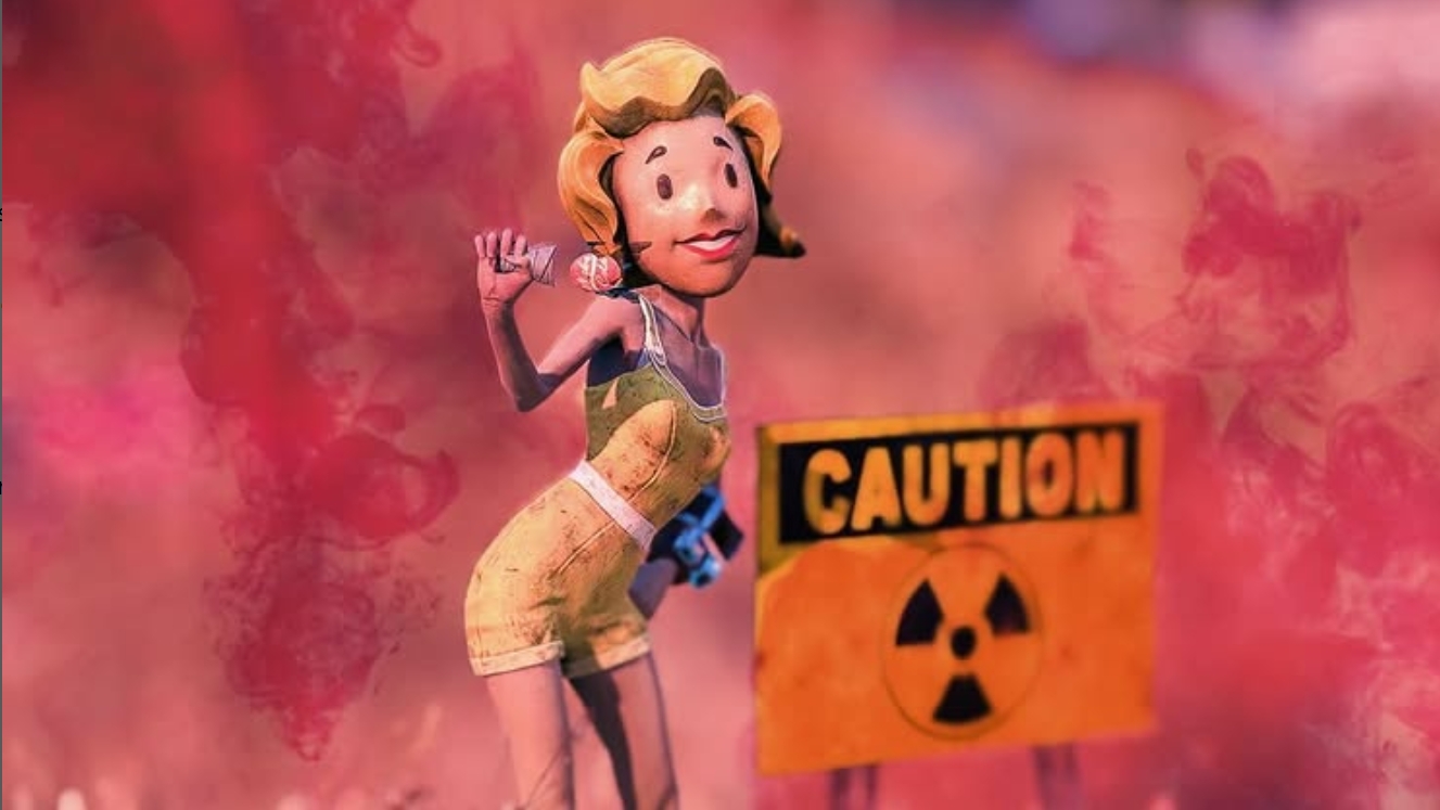 Nuka Megs next to a radiation sign in Fallout 76.