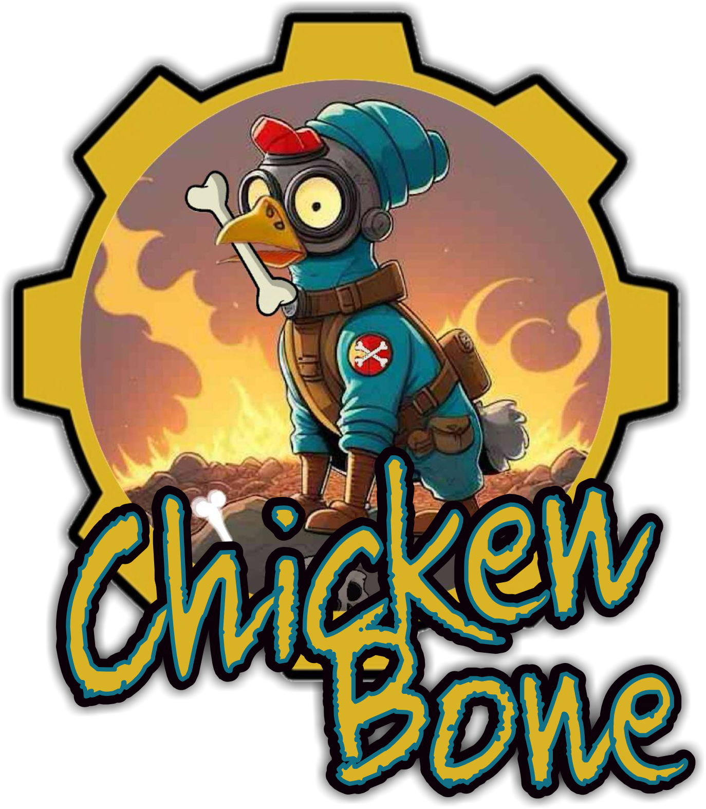 Chicken Bone logo for Fallout 76 camp builder.