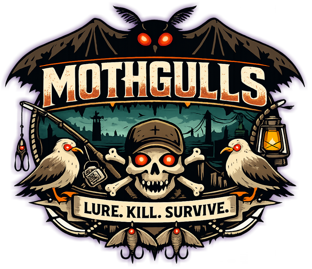 Logo for Mothgulls, a Fallout 76 camp build.