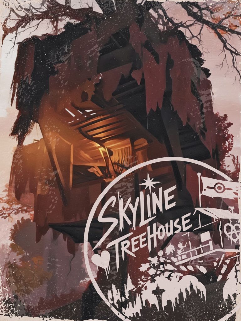 Promotional poster for Skyline Treehouse by Deviant Cat.