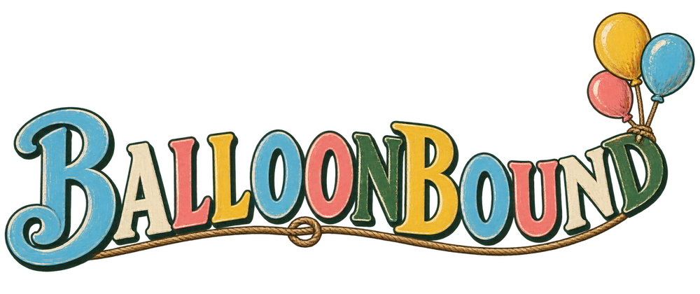 Balloonbound hand painted multicolor storybook logo