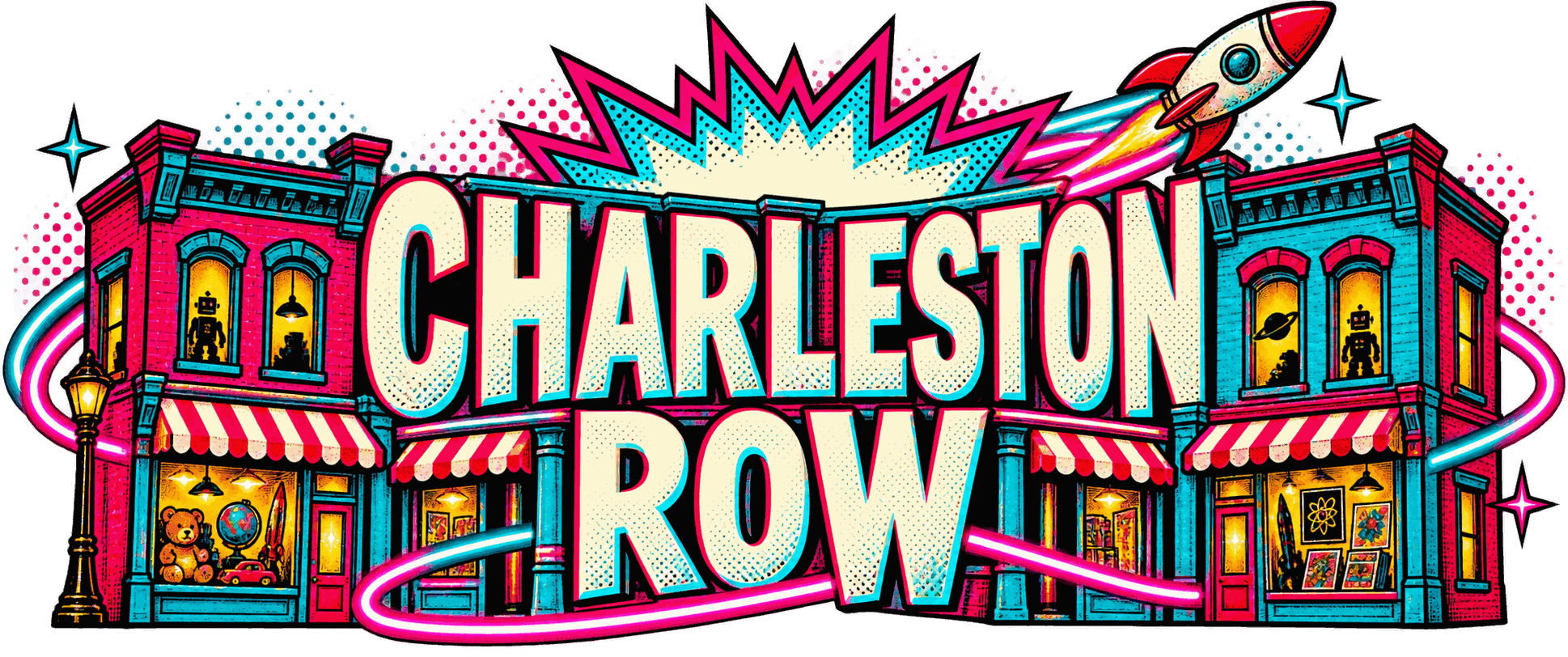 Logo for Charleston Row, a Fallout 76 camp build by Rad Rux.