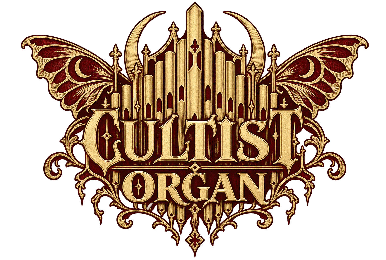 Logo for Cultist Organ, a Fallout 76 camp build by Rad Rux.