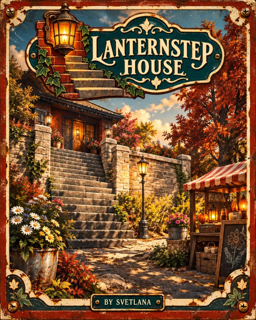 Poster for Lanternstep House, a Fallout 76 camp build by Svetlana