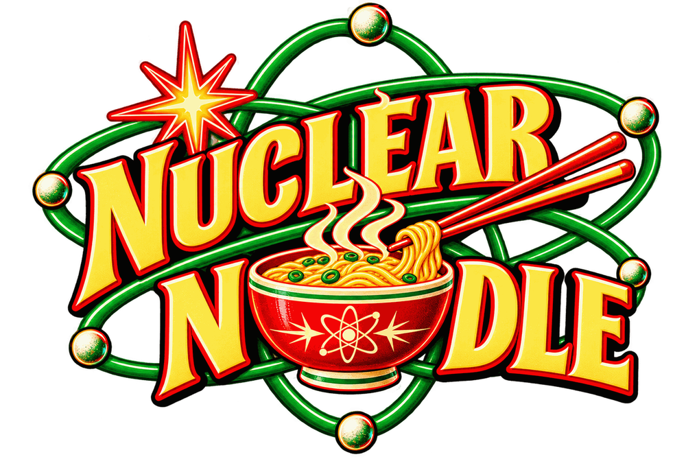 Logo for Nuclear Noodle, a Fallout 76 camp build by Rad Rux.