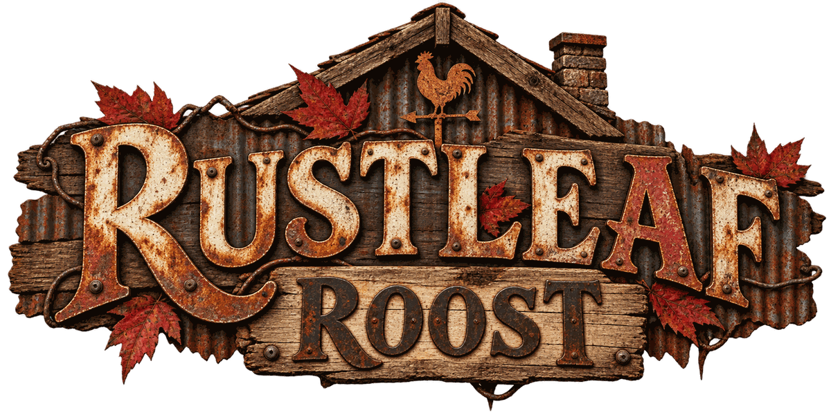 Logo for Rustleaf Roost, a Fallout 76 camp build by Svetlana.