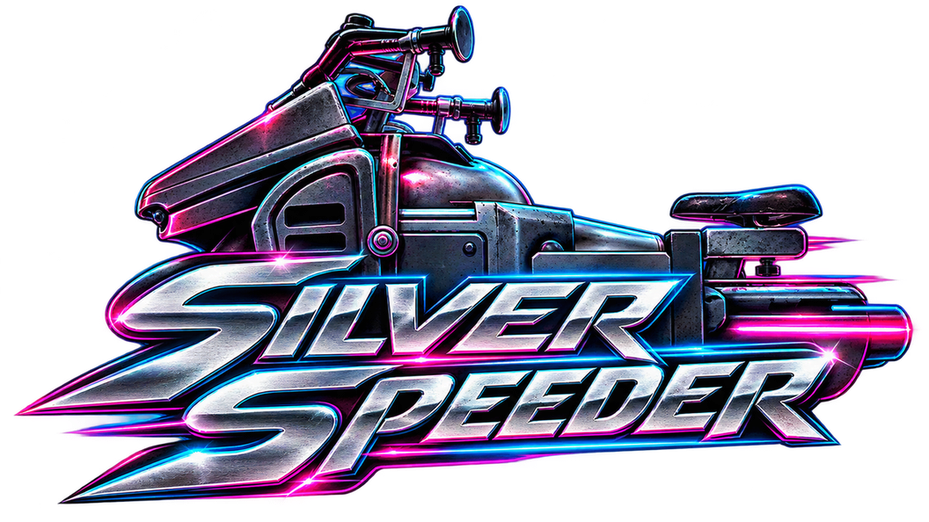 Logo for Silver Speeder, a Fallout 76 camp build by Rad Rux.