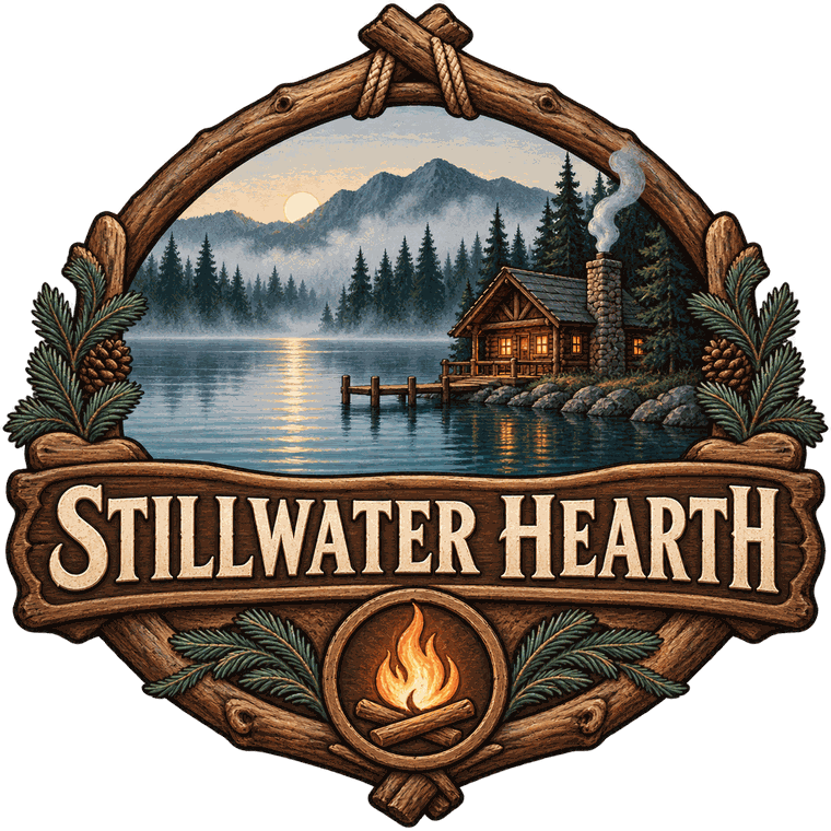 Logo for Stillwater Hearth, a Fallout 76 camp build by Svetlana.
