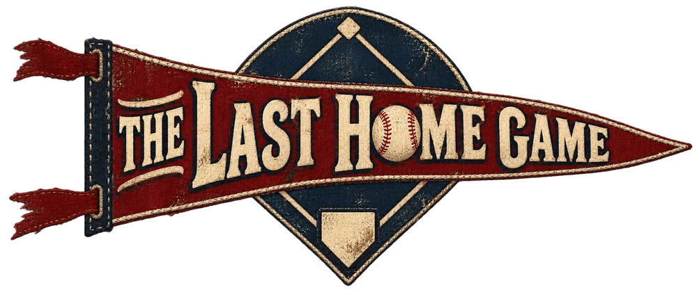 Vintage pennant logo for The Last Home Game