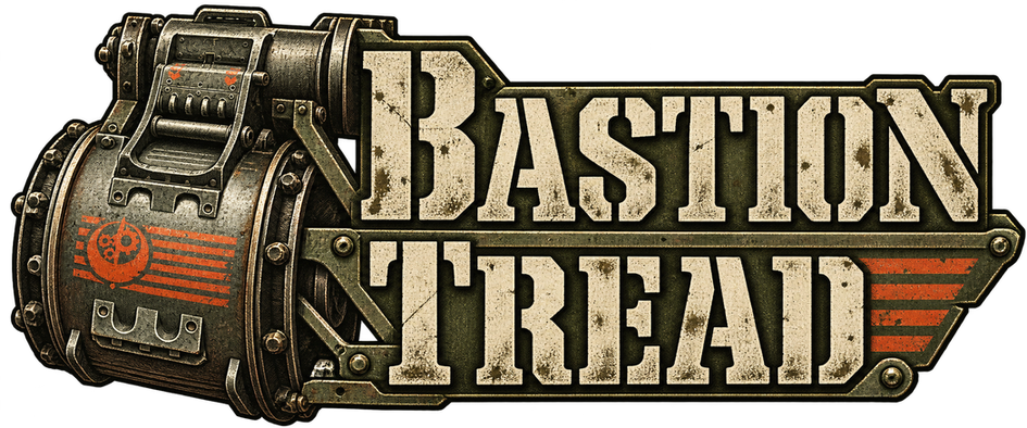 Logo for Bastion Tread, a Fallout 76 camp build by Rad Rux.