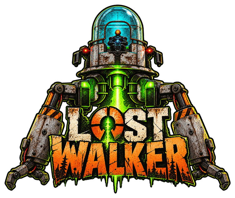 Logo for Lost Walker, a Fallout 76 camp build by Rad Rux.