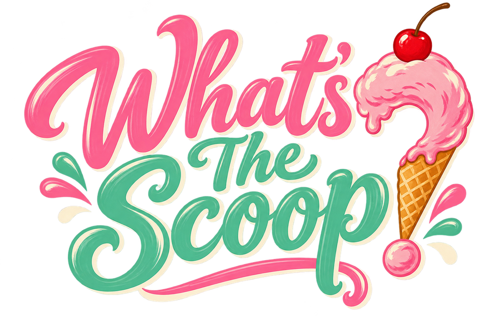 What's The Scoop? logo by Nuka Megs